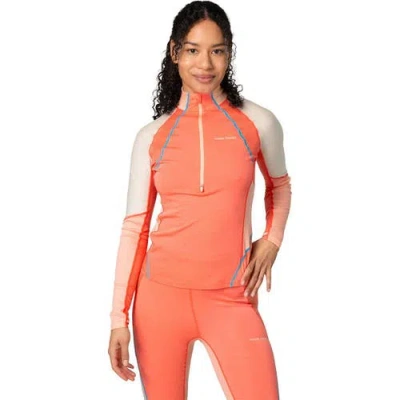 Kari Traa Alma 1/2-zip Long-sleeve Baselayer Shirt In Orange