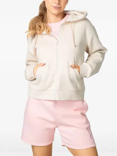 Kari Traa Anelie Zip-up Drawstring Hoodie In White