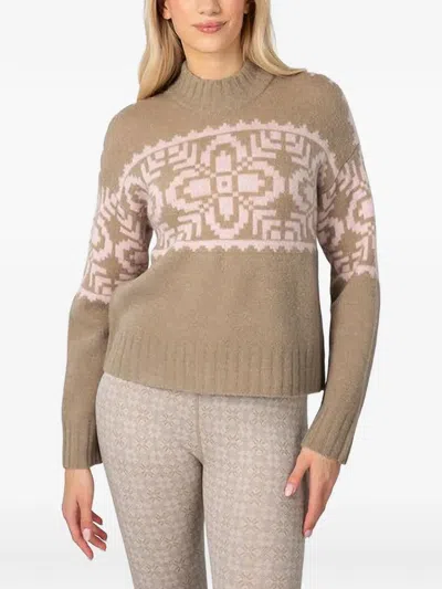 Kari Traa Disa Fair Isle-knit High-neck Sweater In Neutral