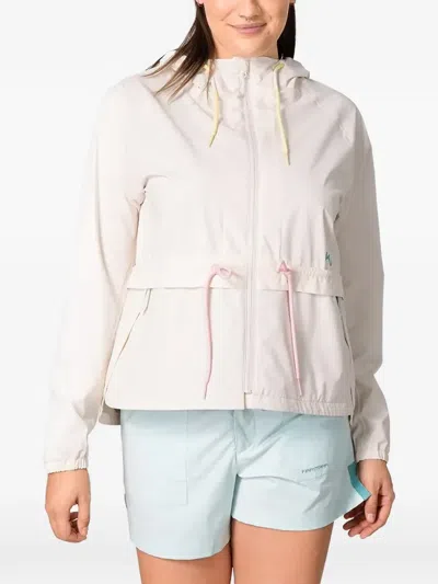 Kari Traa Drawstring Hooded Lightweight Jacket In White