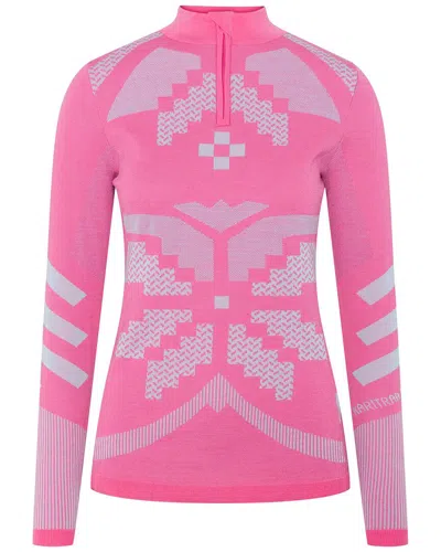 Kari Traa Faith Wool-blend 1/2-zip In Pink