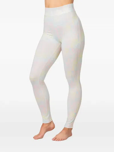 Kari Traa Fryd Floral-print Base-layer Leggings In Blue