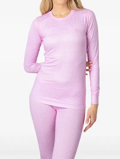 Kari Traa Fryd Geometric-pattern Long-sleeve Base Layer In Purple