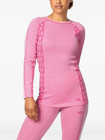 Kari Traa Lekker Patterned Long-sleeve T-shirt In Pink