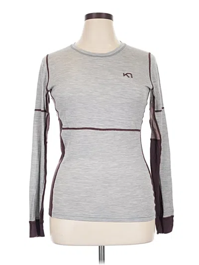 Pre-owned Kari Traa Long Sleeve T-shirt In Gray