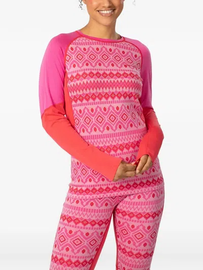 Kari Traa Malia Patterned Panelled T-shirt In Multi
