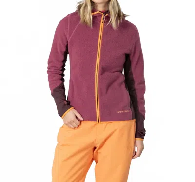 Kari Traa Ragnhild Ski Long Sleeve Fleece Jacket In Plum In Burgundy