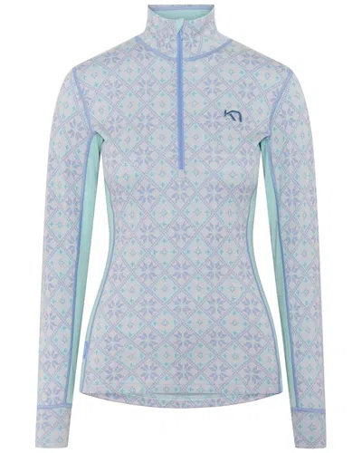 Kari Traa Rose 1/2-zip Wool Base Layer Top In Blue