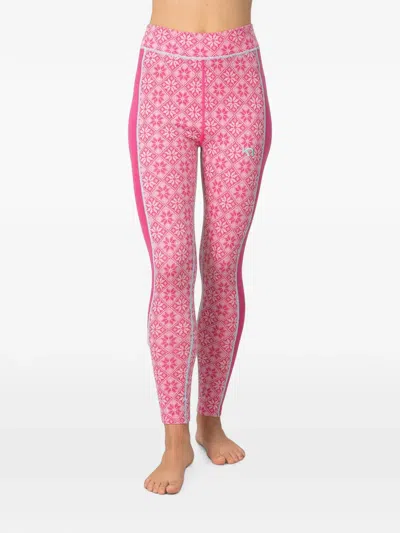 Kari Traa Rose Fair-isle Base Layer Leggings In Pink