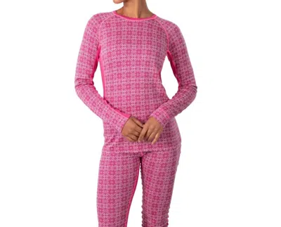 Kari Traa Rose Light Baselayer Long Sleeve Top - Plus In Berry Pink In Multi