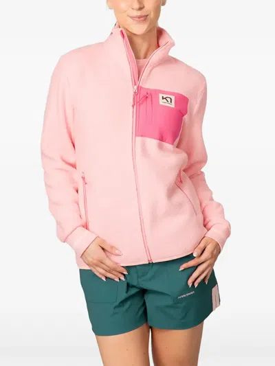 Kari Traa Røthe Fleece Zip-up Midlayer Sweatshirt In Pink