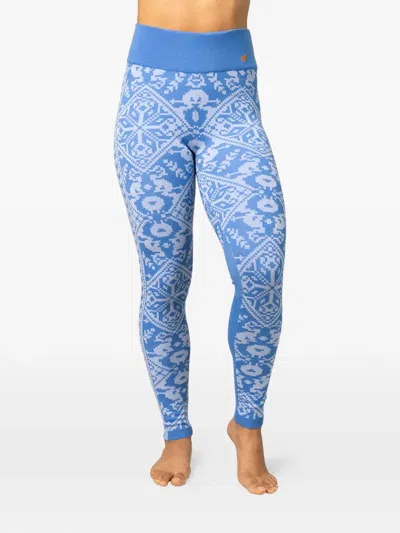KARI TRAA SAGA FAIR ISLE-PATTERNED BASE-LAYER LEGGINGS