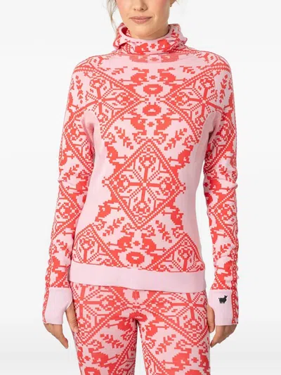 Kari Traa Saga Fair Isle-patterned High-neck Hoodie In Multi