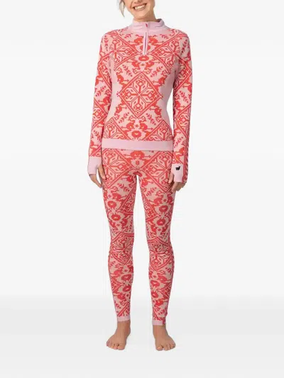 Kari Traa Saga Geometric-pattern Base Layer Top And Trousers Set In Multi