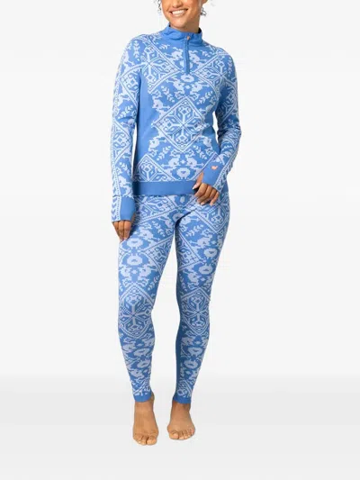 Kari Traa Saga Jacquard-knit Base Layer Sweater In Blue