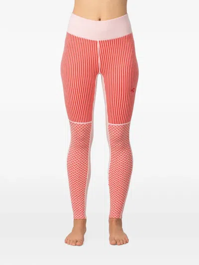 Kari Traa Smekker Geometric-pattern Leggings In Red