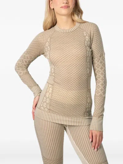 Kari Traa Smekker Patterned Long-sleeve T-shirt In Neutral