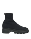 Karida Woman Ankle Boots Black Size 6 Leather, Textile Fibers