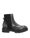 Karida Woman Ankle Boots Lead Size 6 Leather, Textile Fibers In Grey