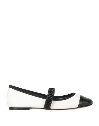 Karida Woman Ballet Flats White Size 7 Leather