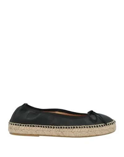 Karida Woman Espadrilles Black Size 6 Leather