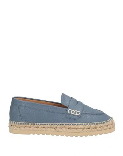 Karida Woman Espadrilles Slate Blue Size 7 Leather