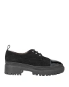 Karida Woman Lace-up Shoes Black Size 7 Leather