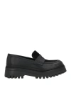 Karida Woman Loafers Black Size 11 Calfskin In Black
