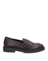 Karida Woman Loafers Dark Brown Size 11 Leather