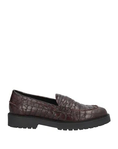 Karida Woman Loafers Dark Brown Size 11 Leather