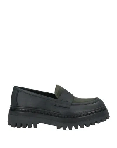 Karida Woman Loafers Dark Green Size 11 Calfskin In Green