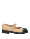 Karida Woman Pumps Beige Size 7 Leather In Sand