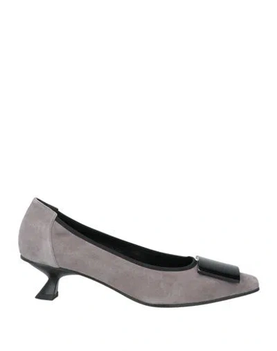 Karida Woman Pumps Grey Size 6 Leather