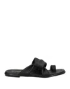 Karida Toe Strap Sandals In Black
