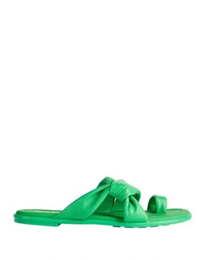 Karida Woman Thong Sandal Green Size 6 Leather