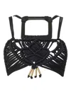 Karima Knotted Square-neck Top In Black