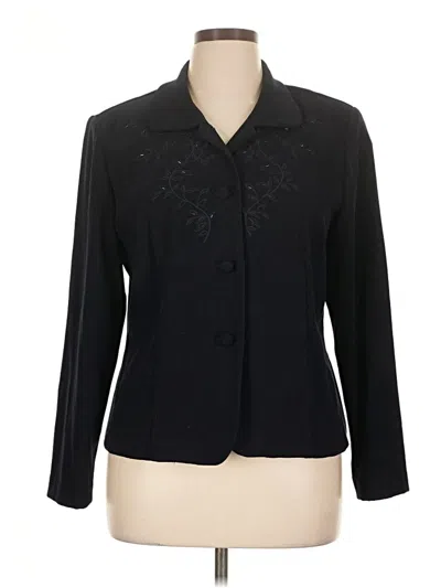 Pre-owned Karin Stevens Blazer Jacket In Black