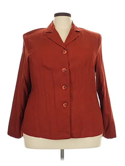 Pre-owned Karin Stevens Blazer Jacket In Red
