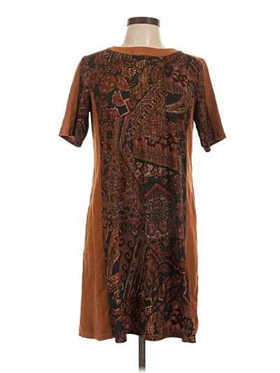 Pre-owned Karin Stevens Casual Dress In Brown