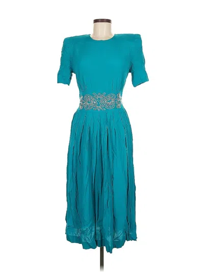 Pre-owned Karin Stevens Cocktail Dress In Blue