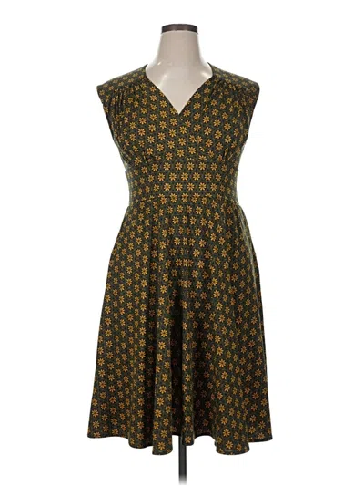 Pre-owned Karina Casual Dress In Brown