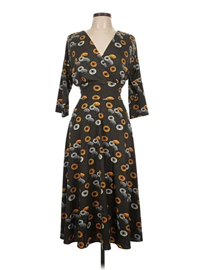 Pre-owned Karina Casual Dress In Brown