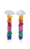 Karina Choudrie 18k White Gold Iridiana Earrings In Pink