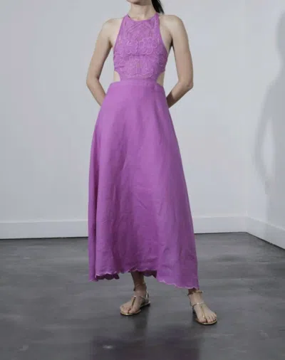 Karina Grimaldi Alexandria Midi Dress In Purple