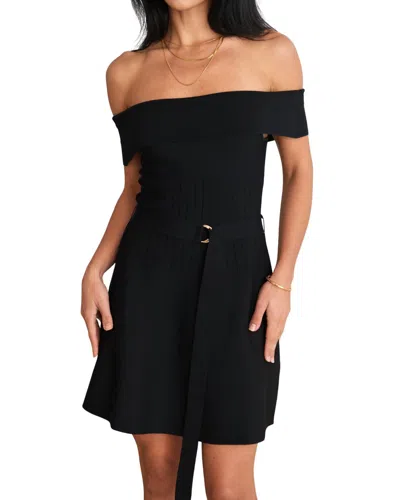 Karina Grimaldi Amaya Mini Knit Dress In Black