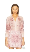 Karina Grimaldi Antoinette Print Blouse In Blossom Paisley