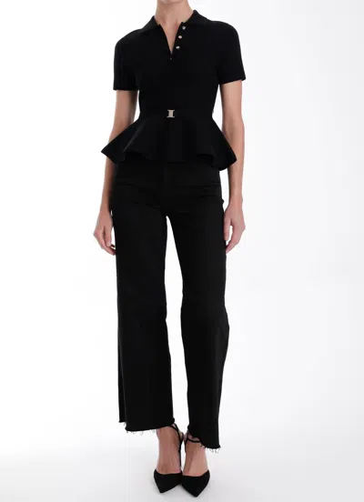 Karina Grimaldi Aria Knit Top In Black