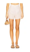Karina Grimaldi Aurora Embroidered Shorts In 粉红胭脂系列