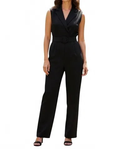 Karina Grimaldi Belted Jumper In Black