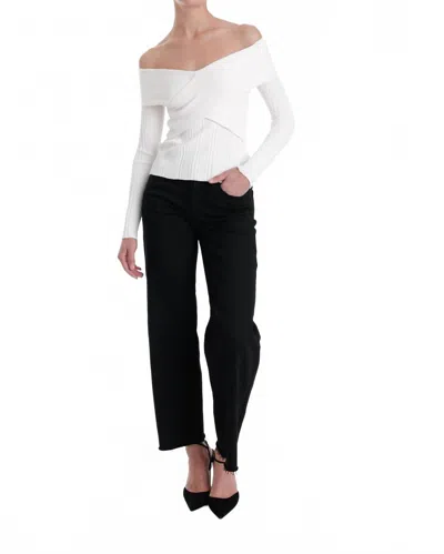 Karina Grimaldi Blair Knit Top In Ivory In White